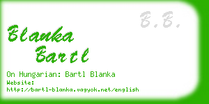 blanka bartl business card